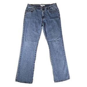 TL Jeans Women Size 12 Blue Embroidered Embellished Pockets Stretch Vtg 32x31